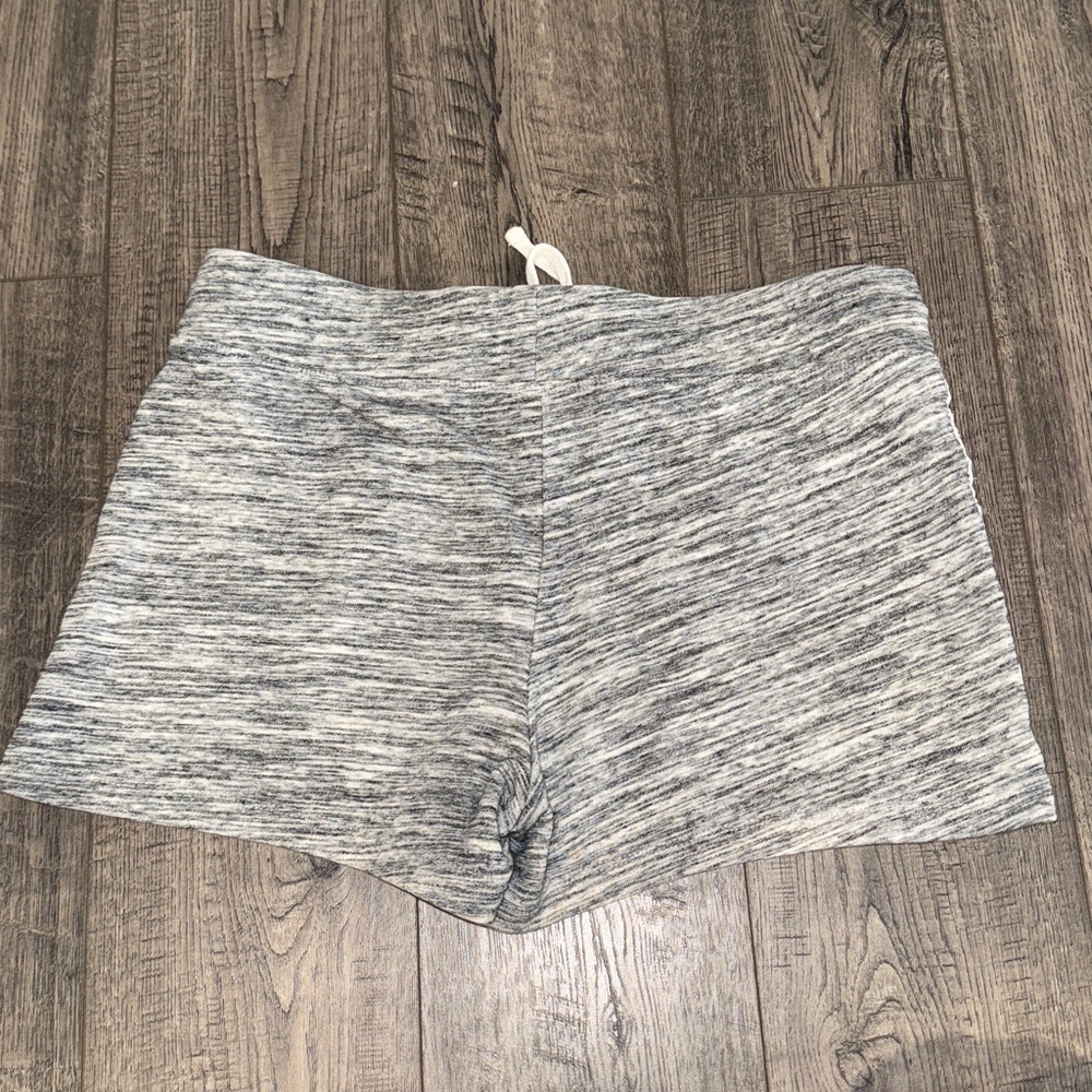 Mossimo Supply Co. Gray Marle & lace sweat shorts with draw string Shorts M EUC - Picture 3 of 4